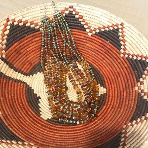 SOLD Jay King Amber & Turquoise Necklace